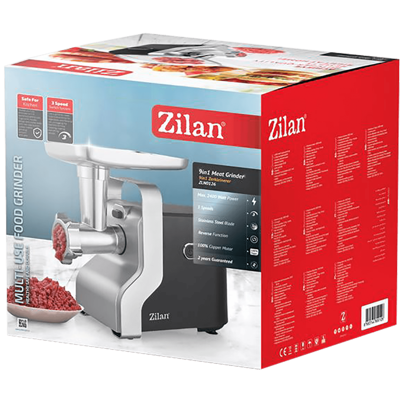 Zilan Mašina za mljevenje mesa, 9in1, 2100 W - ZLN0126 Zilan Mašina za mljevenje mesa, 9in1, 2100 W - ZLN0126 | EbroTrade d.o.o.